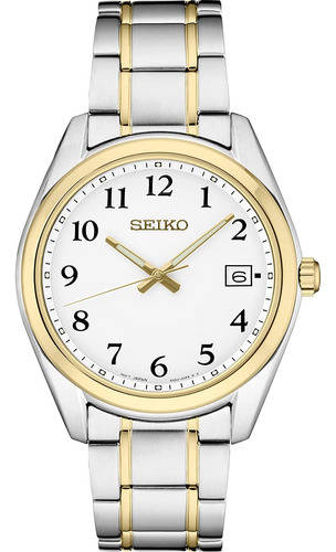 Seiko Esencial Tt Esfera Blanca Para Hombre, Blanco, Casual