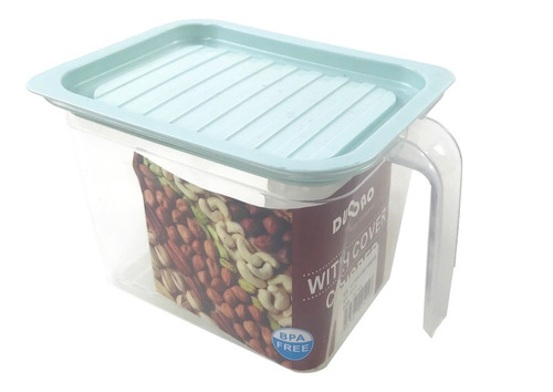 Organizador Contenedor Alimentos Con Tapa Asa Cocina 1000ml