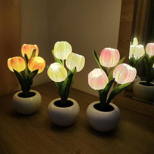 D Lámpara De Flores De Flores Tulipanes Amarillos