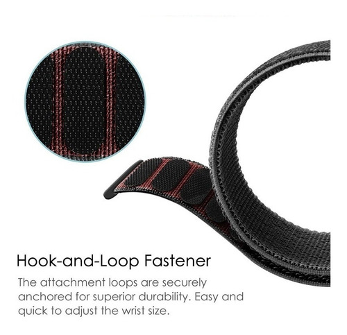 Imagen 3 de 9 de Correa Malla Para Amazfit Bip De Nylon Con Velcro 20mm