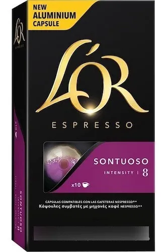 Cápsulas Nespresso Compatibles Café L'or Espresso Sontuoso