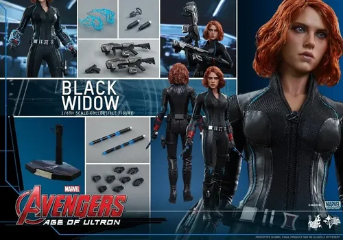 MARVEL BLACK WIDOW フィギュア　ホットトイズ Marvel Black Widow Hot Toys Figura Escala 1/6 | MercadoLivre