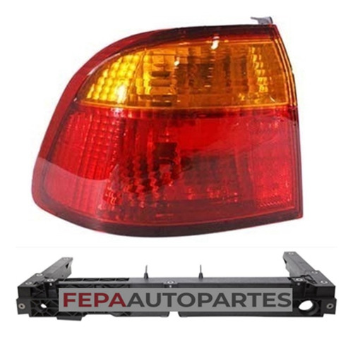 Mica Faro Giro Trasero Honda Civic 99/00 Exterior Ambar Rojo