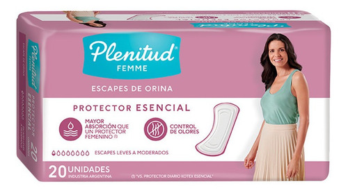 Imagen 3 de 3 de Plenitud Femme Protector Esencial 20 Unidades