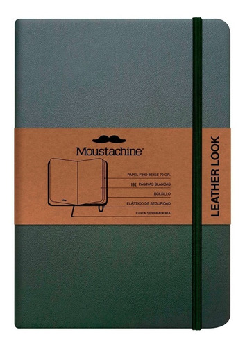 Libreta Moustachine Classic Leather Look Verde Pocket A6