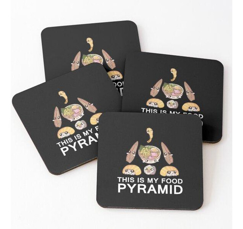 Set Posavasos Esta Es Mi Pirámide Alimenticia Calidad Premiu
