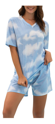 Camiseta Estampada De Manga Corta De Verano Para Mujer, Blus