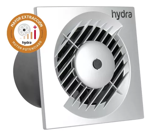 Muebles La Juana  Extractor De Aire Baño Hydra Plata Potenciado Silencioso