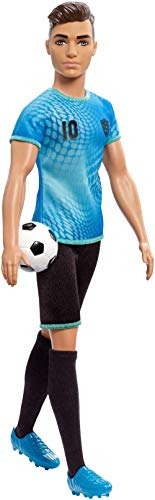 Ken Soccer Player Doll With Soccer Ball Wearing Soccer Unifo