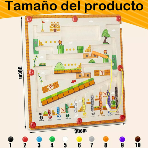 Laberinto Magnético Educativo Montessori De Color Y Número