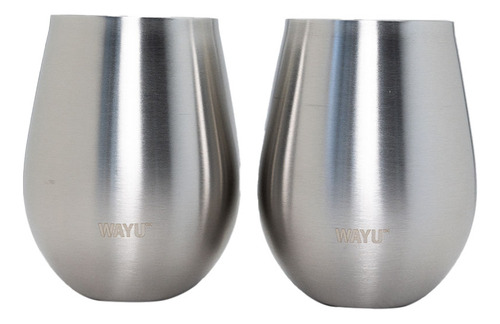 Set 2 Vasos Cocktail Metalicos 500ml Wayu