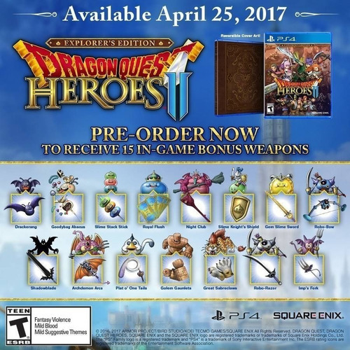 Dragon Quest Heroes Ii Explorers Edition Play Station 4