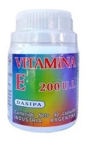 Vitamina E 200 Ui X 40 Comprimidos Lab. Dasipa - Fw