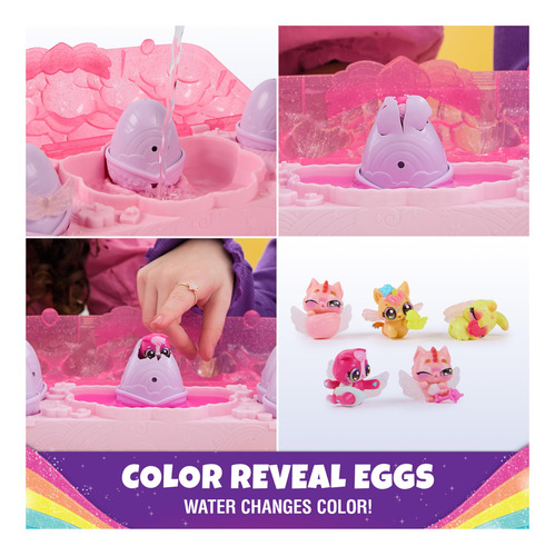 Toy Hatchimals Alive Rainbow Splash Con 5 Figuras De Más De