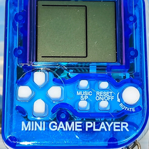 3 Mini Game Com Chaveiro Jogo Classico Retro Azul P/ Brinde