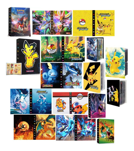 Album Para Cartas Pokemon De 240u Carpeta Pikachu Charizard+