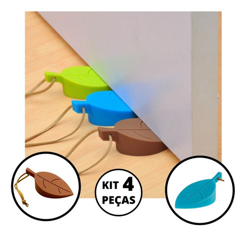 Vittak Kit Com 4 Aparador Peso Porta Silicone Divertido Decoração Cor Sortidas Forma Folha