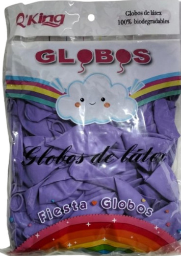 100 Globos Latex Estandar Fashion R12 Violeta Calidad Helio