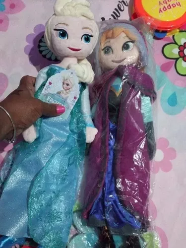 Bonecas Pelúcia Frozen Anna E Elsa Pronta Entrega 50cm