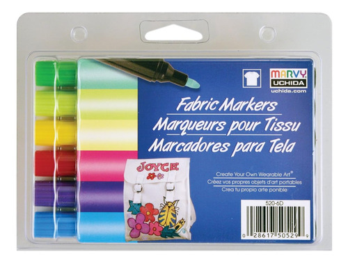 Uchida Marvy Bold Tip Fabric Marker Set Suministros De Arte,