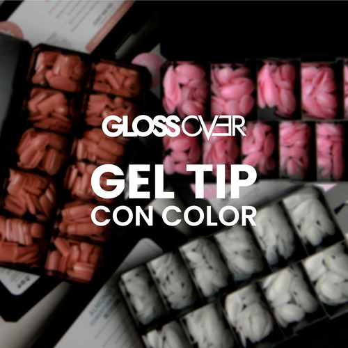 Gel Tips Uñas Postizas Square S Skin Gloss Over Caja 550pz