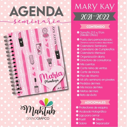 Agenda Mary Kay Seminario 2021-2022 Edición Deluxe | Envío gratis