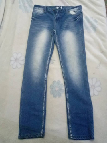 Blue Jeans Talla (16) Color Azul Marca Tecktonik Poco Uso