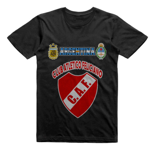 Remera Algodon Negra Atletico Feliciano Entre Rios