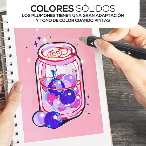 Rotuladores De Punta De Pincel 120 Colores Doble Punta