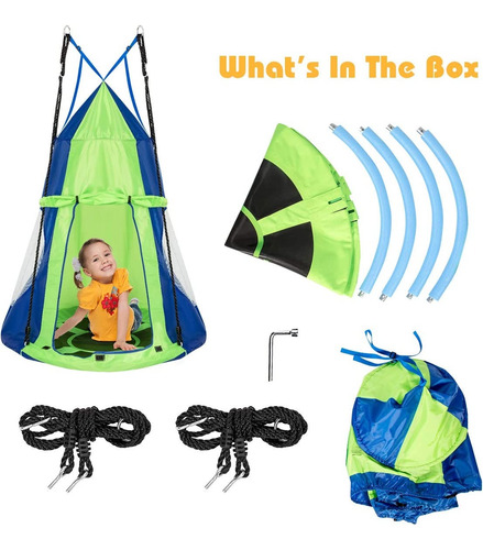Platillo Volador Columpio Árbol Campo Juegos Swing Ninos