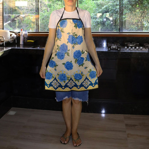 Avental Cozinha Impermeavel Estampados Não Molha Com Bolso Cor Estampado