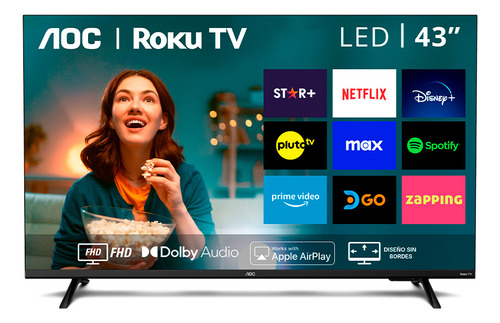 Smart Tv Aoc 43 Led Full Hd Negro 43s5135