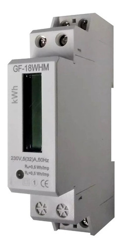 Imagen 1 de 4 de Medidor De Consumo Electrico No Reseteable Gralf Gf-18whm R