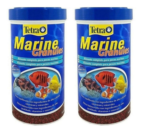 Tetra Ração Para Peixe Marinho Marine Granules 48g Kit 2un