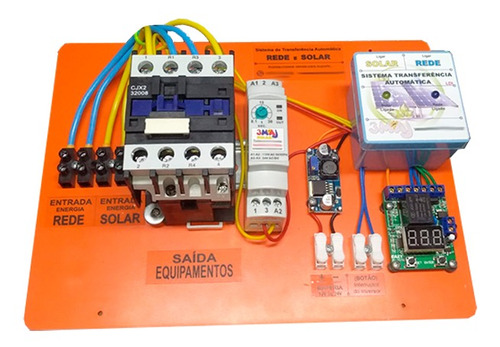 Imagem 4 de 5 de Quadro Transferência Automática Liga E Desliga Inversor 220v