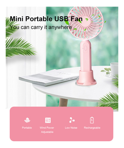 Mini Ventilador De Mano Usb Ventilador De Refrigeración Reca