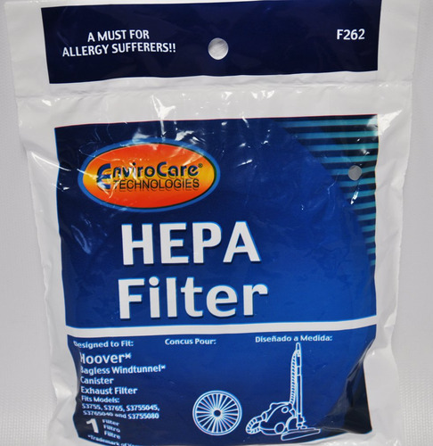 Hoover Bagless Windtunnel Canister Hepa Filtro Escape F262