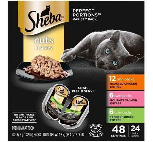 Sheba Comida Para Gato  48 Prociones Variedad