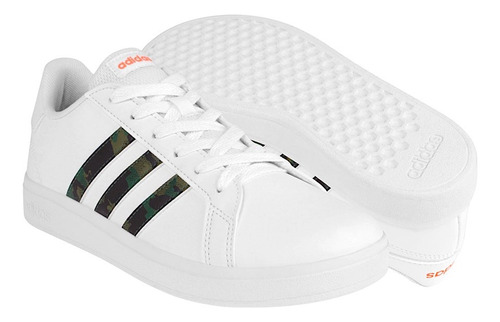 Tenis Joven adidas Grand Court If2884 Simipiel Bco