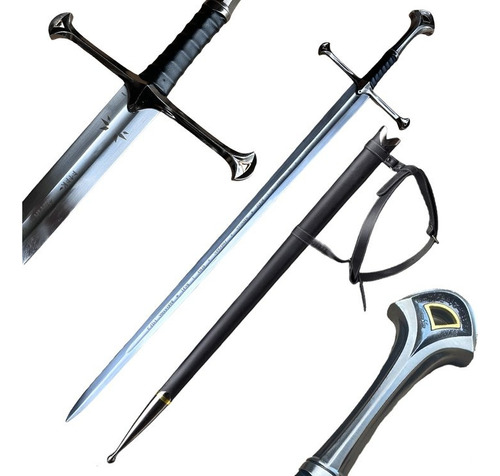 Anduril / Narsil Funcional Espada De Aragorn Con Funda Lotr