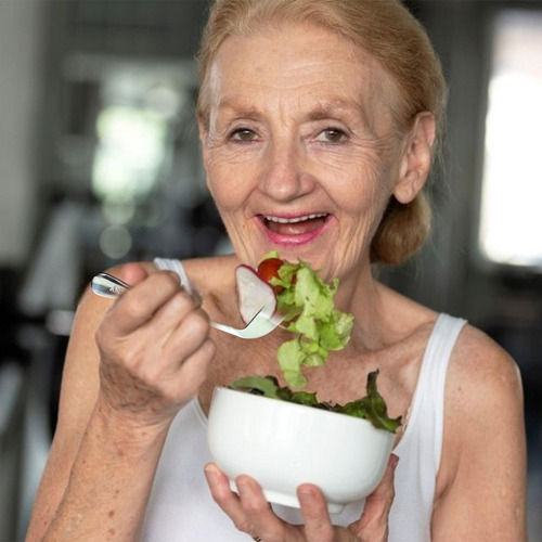 Anciano Codo Tenedor Cuchara Tenedor De Comer En Ángulo Cuch