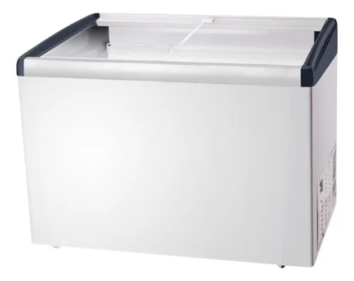 Freezer Tapa De Vidrio Kuma 336 Litros Con Luz Led