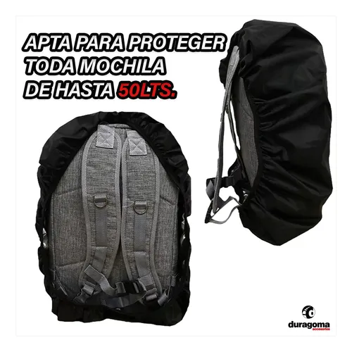 Funda Cubre Mochila 50lts Impermeable Elástica Reforzada