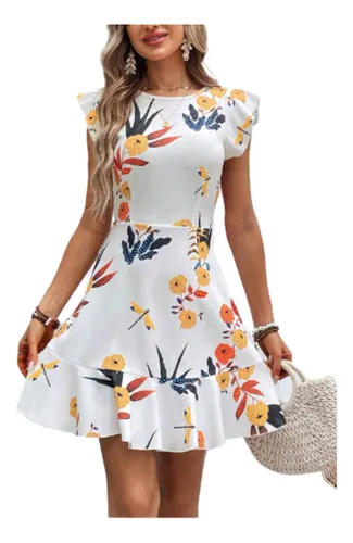 Vestido casual de flores hotsell