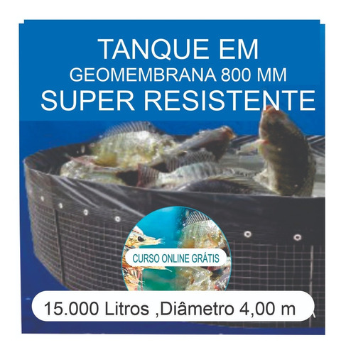 Kit Tanque 15.000l,geomembrana,testes, Fertilizantes E Curso