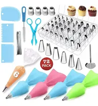 Comprar Kit de Confeitaria Completo com 72 Peças e Maleta para Decoração de Bolos Cupcakes e Doces Marca Lorben