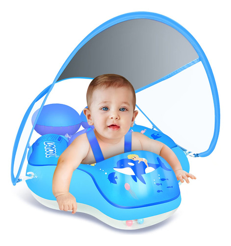 Laycol Flotador De Piscina Para Beb Con Toldo De Proteccin S