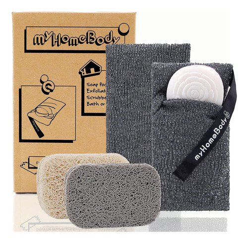 Myhomebody Bolsa De Ahorro De Jabn Exfoliante Con Bolsillo P