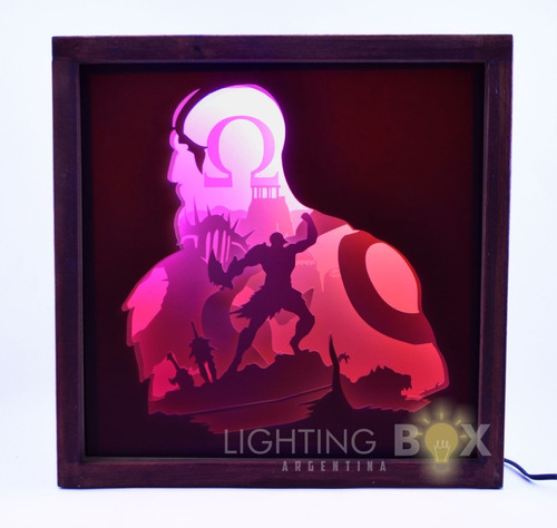 God Of War - Kratos Lámpara Velador Caja De Luz