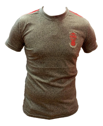 Remera C A Huracán Algodón Gris Oscuro Jaspeado Globomanía
